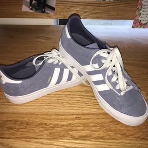 Purple Suede Adidas Campus Sneakers